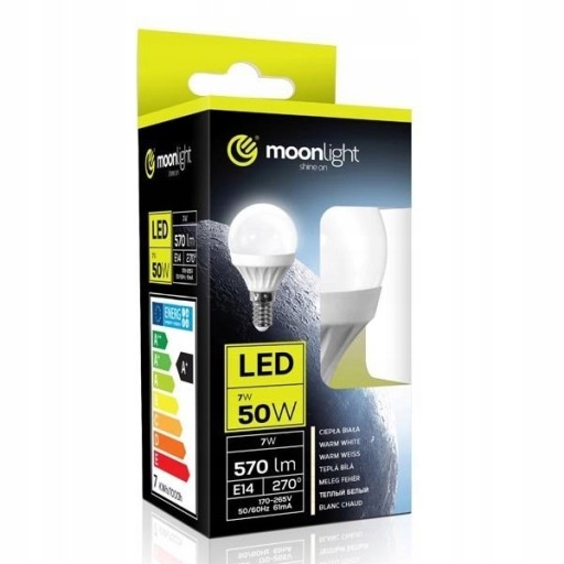 G45 LED žiarovka 3W Cold Color E14 240lm Moonlight osvetlenie