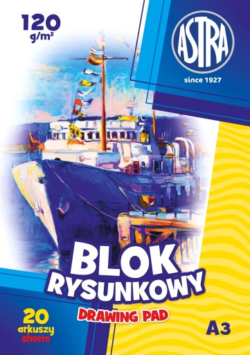 A3 Podložka na kreslenie 120g Astra White School