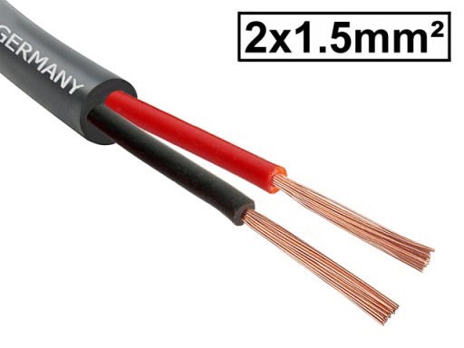 Okrúhly reproduktorový kábel OFC 2x1,50mm² CORDIAL
