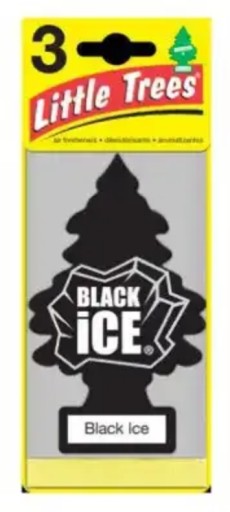 Vianočný stromček do auta s vôňou Black Ice Little Trees 3PAK