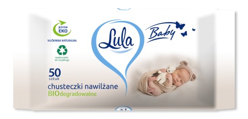 LULA Biologicky odbúrateľné vlhčené obrúsky 50 ks