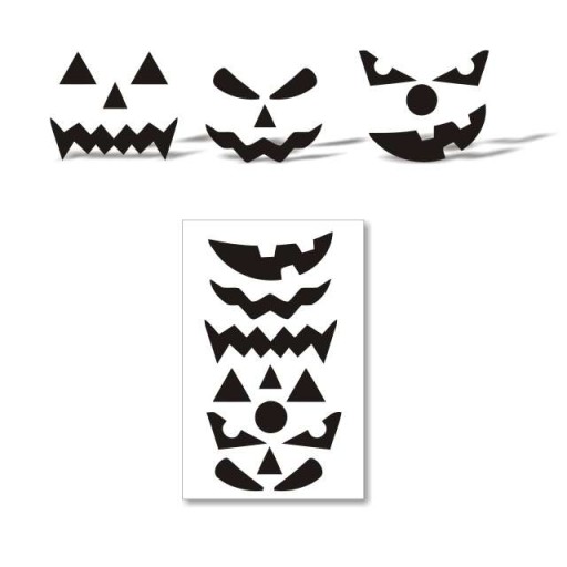 Nálepky na sklo HALLOWEEN zlá tekvica x3
