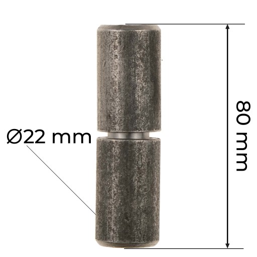 Točený pánt fi 22x80 s guľou METAL GATE