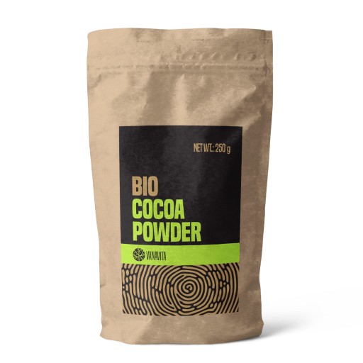 BIO KAKAOVÝ PRÁŠOK PRÍRODNÁ VLÁKNINA KAKAOVÝ NÁPOJ FITNESS - VanaVita 250 g
