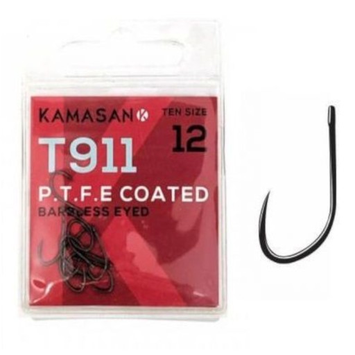 Kamasan T911 P.T.F.E Eyed Barbless Háčiky č.14