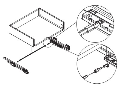 SYNCHRONIZÁCIA RAIL AXIS PRO PUSH OPEN ZÁSUVKA