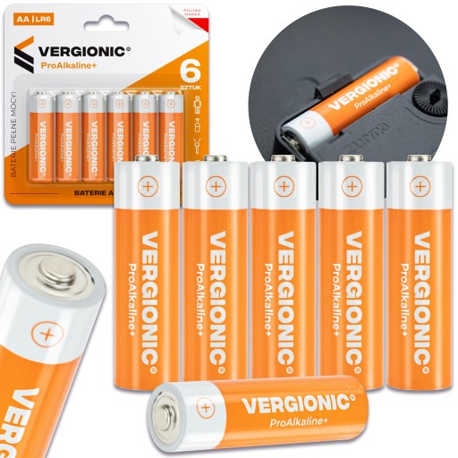 6x AA R6 ALKAICKÉ VÝKONNÉ VERGIONICKÉ BATÉRIE