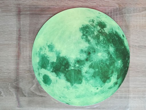 Fluorescenčná nálepka Žiariaci mesiac veľká 30 cm