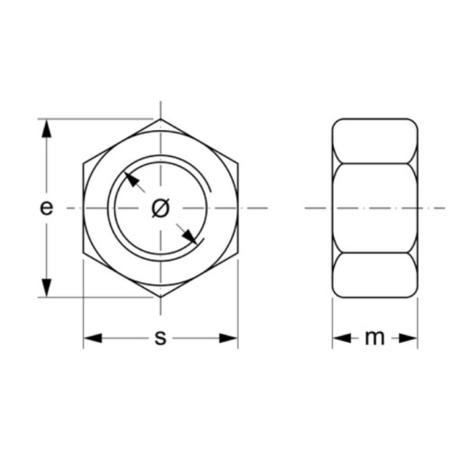Matica z nehrdzavejúcej ocele A2 DIN 934 M12 - 10 kusov