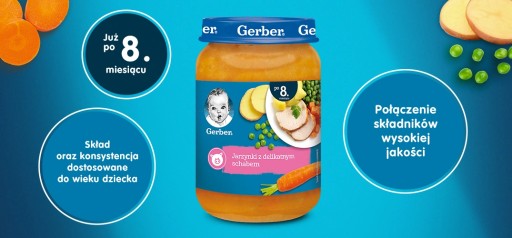 Gerber Obiadek Zeleninové bravčové karé po 8 mesiacoch 190g