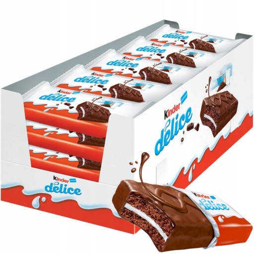 Kinder Delice Čokoládová tyčinka Kakaová piškóta Ferrero torta 1 ks 39g