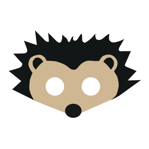 MASK ZVIERAT Plstená maska na tvár JEŽKA