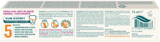 Bylinná zubná pasta HIMALAYA Gum Expert Anti-Plaque miswak bez fluoridu