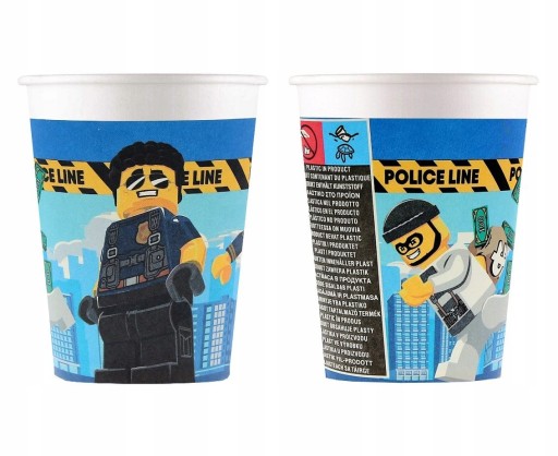 Lego City papierové poháre 8 ks.