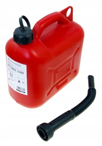 PALIVO, 5L, ČERVENÁ PLASTOVÁ KANISTRA S3F69