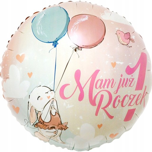 BUNNY 1 Year Old ružové papierové poháre pre dievčatá NARODENINY 6 ks