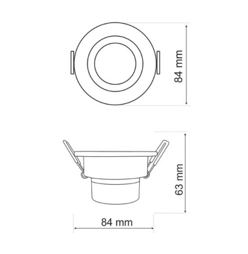 FITTING LL RODA MR16 DLM270 HLINÍKOVÁ STRIEBORNÁ KEFA.