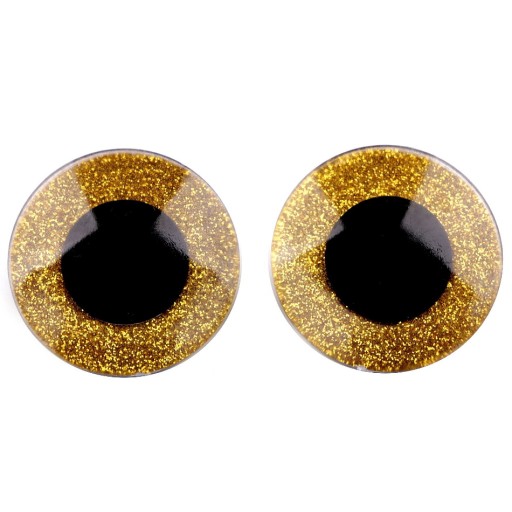 ZLATÝ GLITTER MASKOT OČI 40 mm