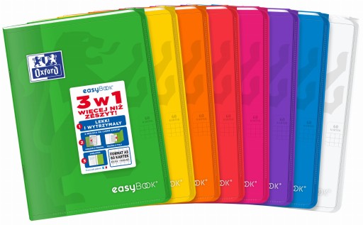 Zápisník OXFORD A5 60k s PP obalom # s vreckom