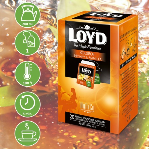 Horeca Express Čaj Rooibos Obálky Med Vanilka 20 ks LOYD