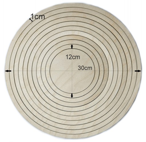 Drevená preglejková obruč SET 10ks 30cm pre lapač snov DREVENÁ