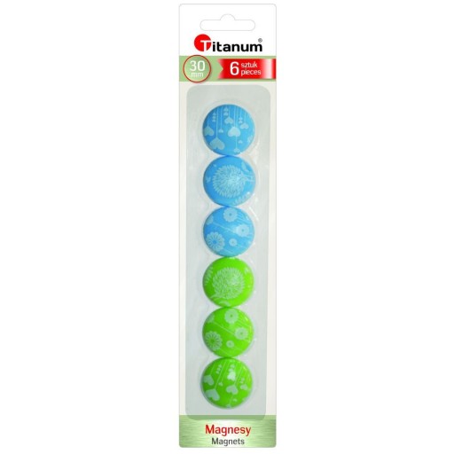 Magnety na dosky 30mm 6 ks kvety Titanum 249641