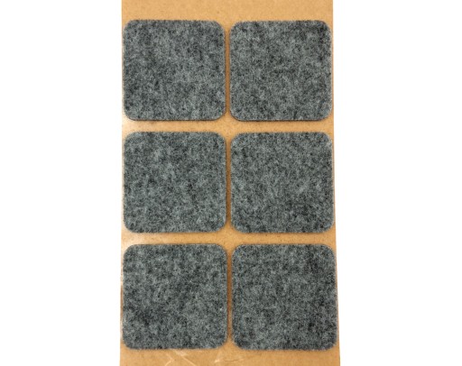 Samolepiace plstené podložky pod štvorcový nábytok – ŠEDÁ 40x40mm