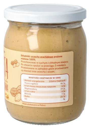 Krukam orechová pasta Crunchy Butter Arašidový krém Crunchy 500g