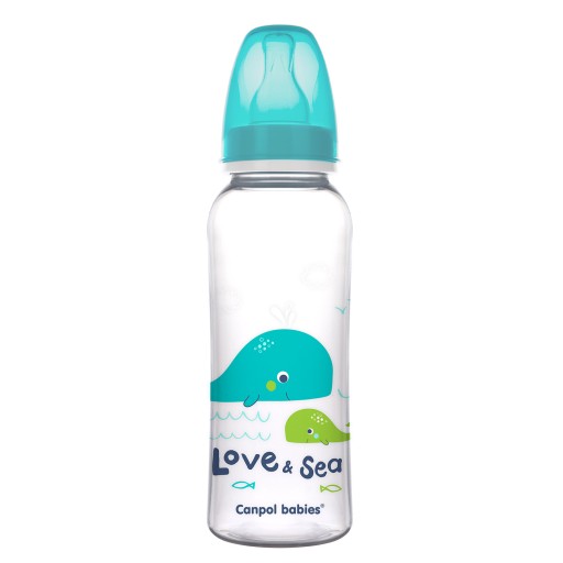 CANPOL LIGHT NARROW BOTTLE 250ml 12m+ Love&Sea