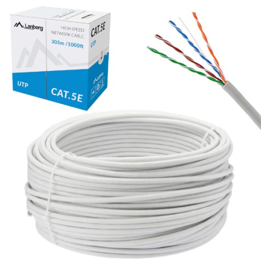 KÁBEL UTP SIEŤOVÝ KÁBEL TWISTED PAIR CAT5E CCA 20m