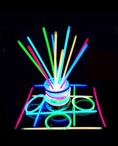 fluorescenčné náramky, LED tyčinky, náramky, chemické svetlo