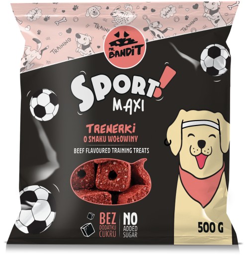 Cvičiteľ psov maškrty z hovädzieho mäsa Mr. Bandit Sport Maxi 500g
