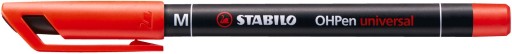 STABILO OHPEN M 1mm fóliové pero, červené