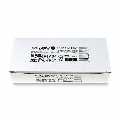 10x LR03 AAA everActive PRO alkalické batérie v krabičke