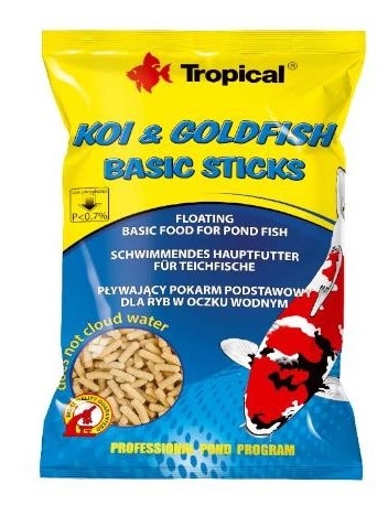 Základné krmivo pre jazierkové ryby Tropical Koi & Goldfish Basic Sticks 1l