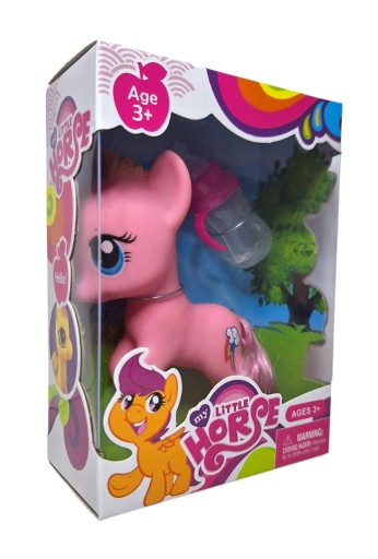 Krásny Pony Horse v sete s fľašou 16245