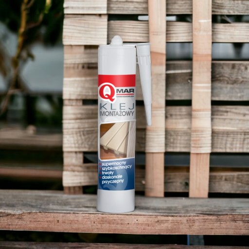 ČÍRE MONTÁŽNE LEPIDLO NA BETÓNOVÉ PVC PÁSY SKLO DREVO 300 ml QMAR