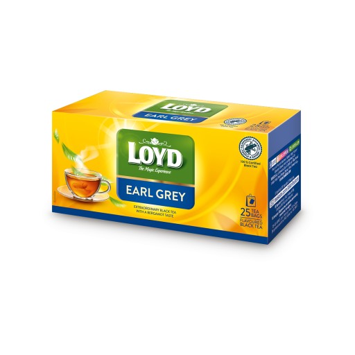 Klasický silný čierny čaj čierny čaj Earl Grey Bergamot 25T LOYD