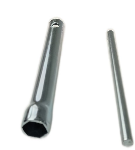 Sviečkový kľúč 21 mm, krátky rúrkový, 15 cm dlhý
