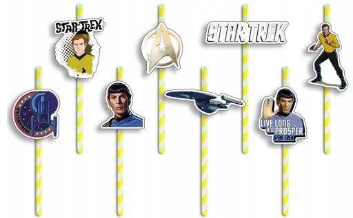 NARODENINOVÉ SLAMKY s POSTAVIČKAMI - TV seriál STAR TREK SPACE - 8 ks.