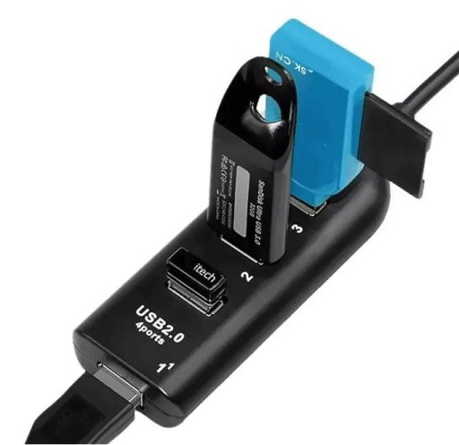 USB HUB 4 PORTOVÝ SPÍNAČ PLITERA 2.0