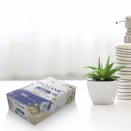 Vatové tyčinky Cleanic Naturals Linen 200 ks