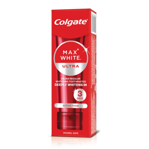 COLGATE MAX WHITE Ultra bieliaca zubná pasta 50 ml + ZDARMA