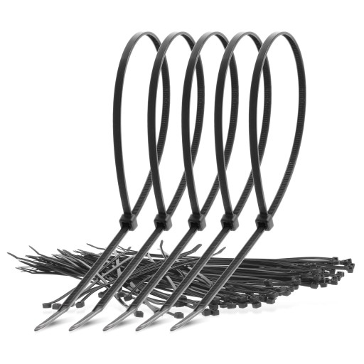 100x sťahovacie pásky Káblové pásky Zipsy 2,5 x 100 mm Silné UV sťahovacie pásky