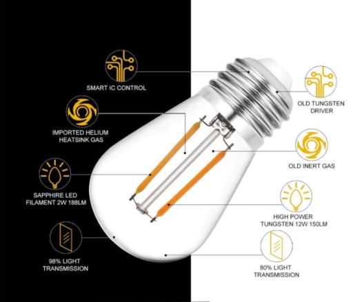 LED žiarovka S14 LED 2W 2800K WARM GIRLAND