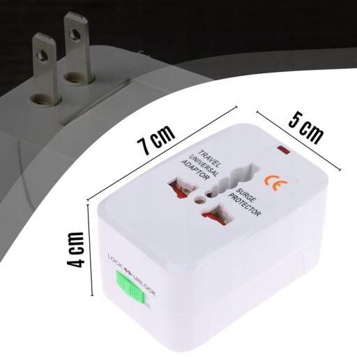 ADAPTÉR ZÁSUVKY UNIVERZÁLNY CESTOVNÝ ADAPTÉR UK USA PL EU