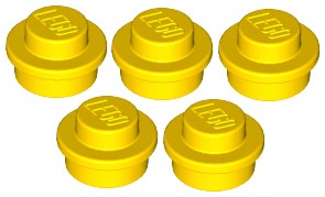 LEGO tanier 1x1 žltý (4073/614124) x5