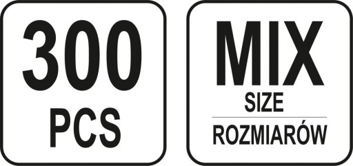 Sada metrických matíc 300 ks mix veľkostí