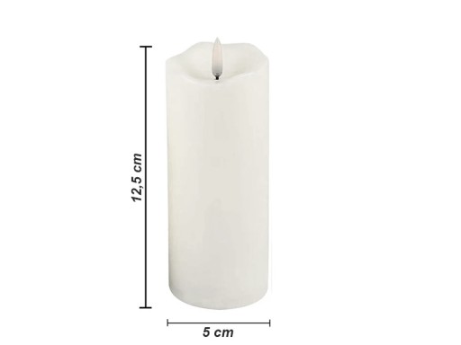 Led sviečka s poskakujúcim plameňom, 12,5 cm