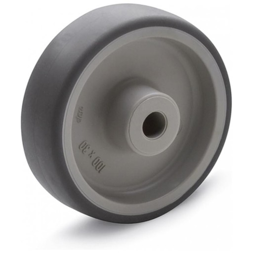 KOLESÁ KOLESÁ Sivé gumené koliesko, priemer 100mm, 100kg